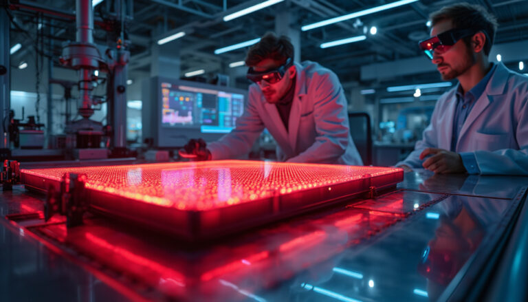 découvrez la dernière innovation en réalité augmentée avec le microled rouge ultra lumineux et à haute efficacité, présenté par meta et plessey. une avancée technologique cruciale pour profiter de vos expériences immersives tout au long de la journée.