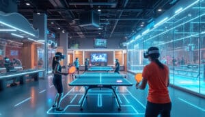 découvrez les toutes dernières améliorations du simulateur sportif vr racket club ! profitez maintenant du pickleball, du tennis de table et bien d'autres nouvelles fonctionnalités pour enrichir votre expérience de jeu immersive. préparez-vous à vous amuser comme jamais auparavant !