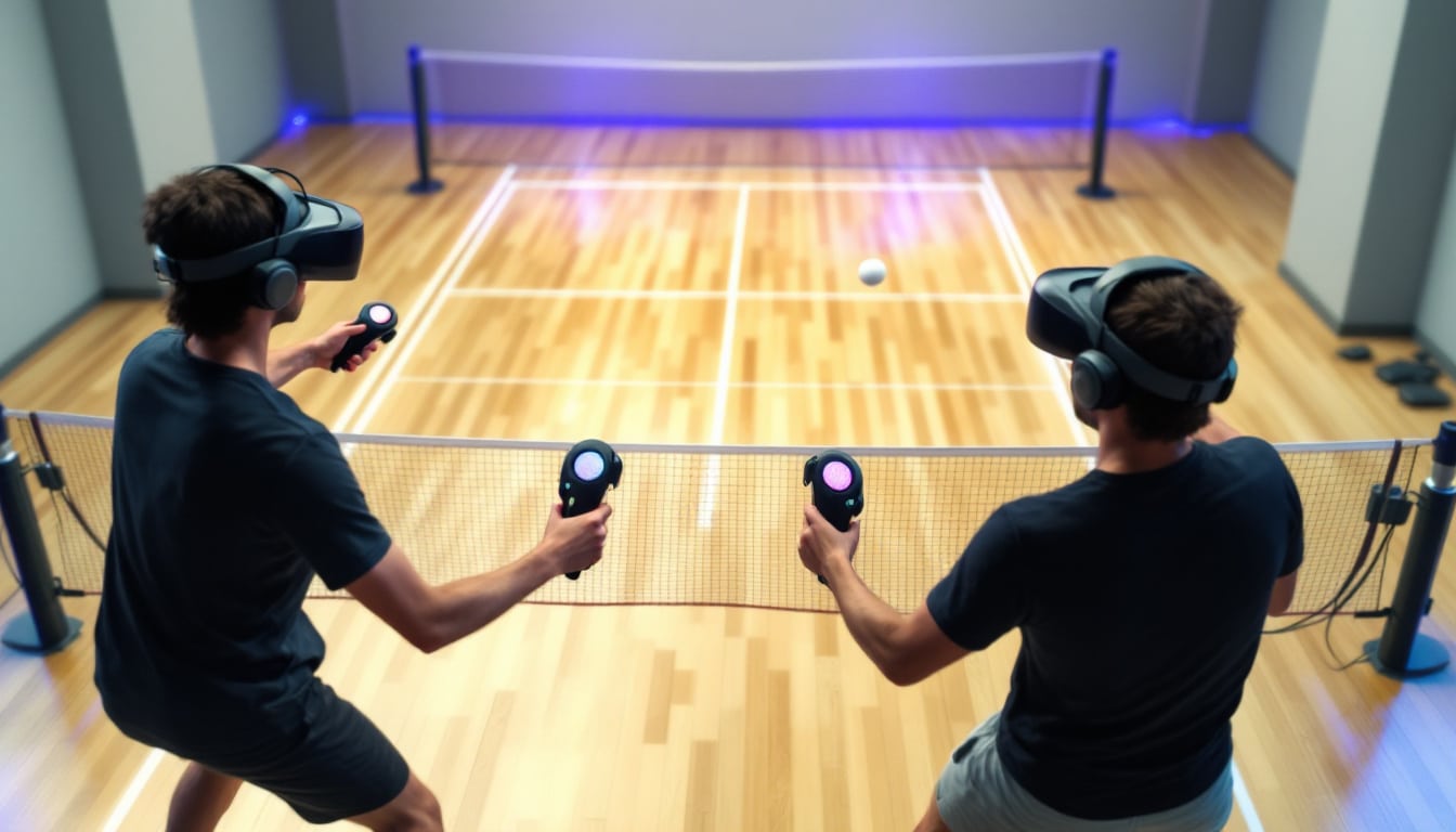 découvrez badminton time vr, un jeu immersif qui arrive sur ps vr2 le mois prochain. vivez l'intensité du badminton comme jamais auparavant avec des graphismes époustouflants et un gameplay réaliste. préparez-vous à relever des défis contre des adversaires du monde entier et à perfectionner votre technique dans cet univers virtuel captivant.