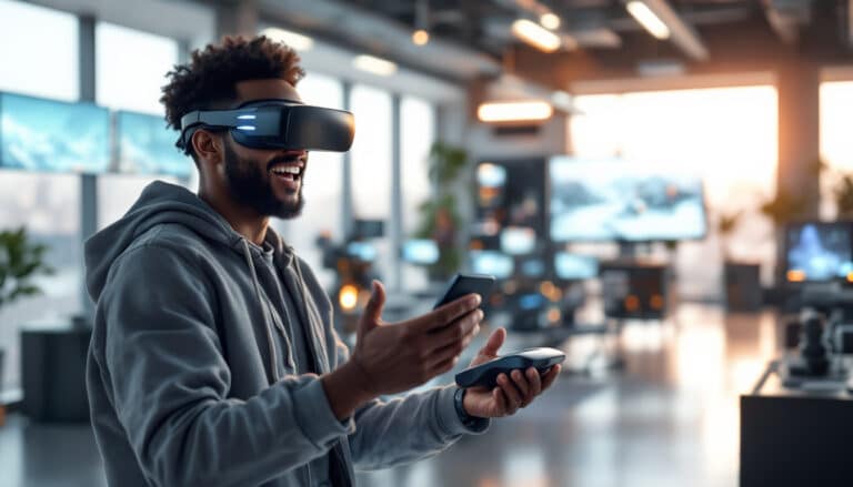 découvrez le casque parfait pour explorer la réalité mixte. plongez dans un univers immersif alliant réalité virtuelle et augmentée. idéal pour les passionnés de technologie et les aventuriers numériques.