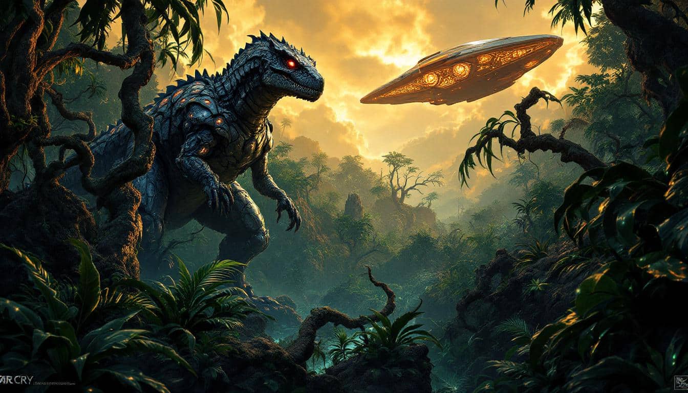 découvrez un far cry inédit où l'ambition rencontre l'inattendu : un monde peuplé de dinosaures et d'extraterrestres. explorez des paysages fascinants, engagez-vous dans des combats palpitants et vivez une aventure hors du commun dans une réalité alternative où la survie est un défi excitant.