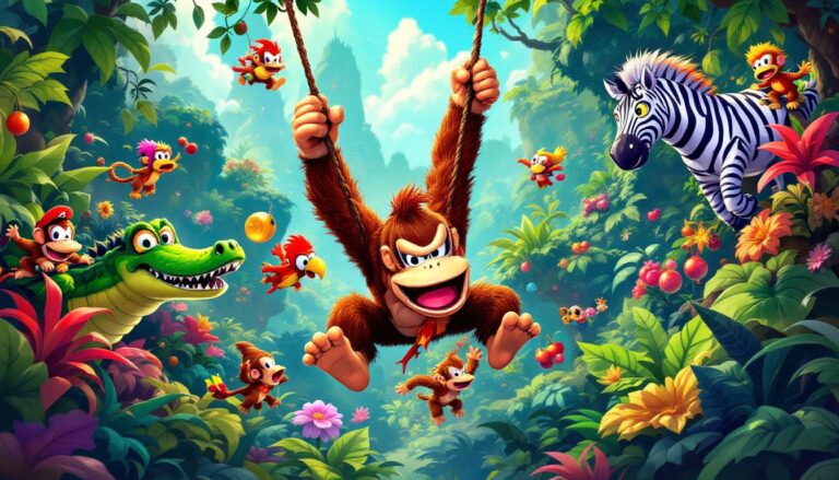 découvrez les dernières révélations croustillantes sur l'univers de donkey kong dans notre article : plongez dans les secrets des méchants, rencontrez les alliés inattendus et explorez la nouvelle capacité fascinante de transformation en zèbre. ne manquez pas les nouvelles aventures palpitantes qui vous attendent !