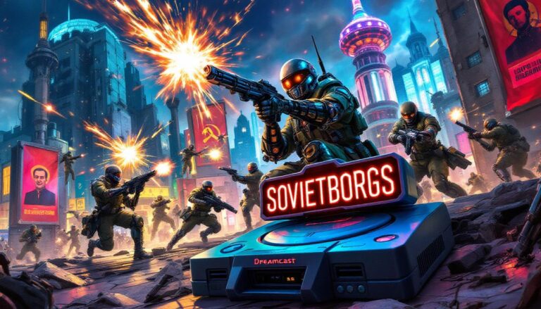 découvrez 'sovietborgs', le nouveau jeu de tir sur dreamcast, maintenant en campagne sur indiegogo ! rejoignez-nous pour vivre une aventure explosive mêlant action et stratégie dans un univers rétro-futuriste. soutenez notre projet et faites partie de l'histoire de ce jeu unique !