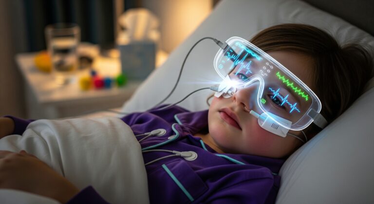Un appareil XR qui analyse la respiration d'un enfant