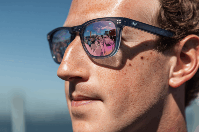 Zuckerberg portant une paire de lunettes
