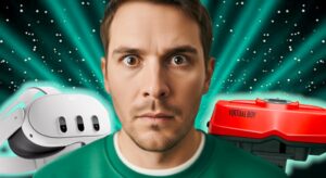 Un homme devant Quest et Virtual Boy