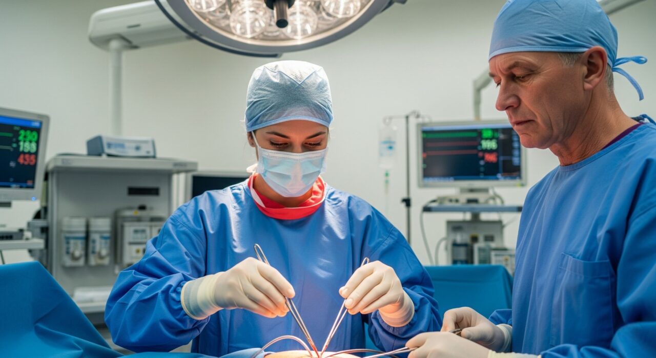 2 chirurgiens en salle d'opération