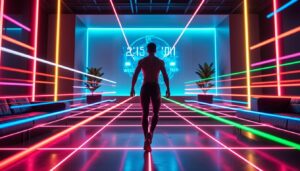 découvrez danse au laser, le jeu immersif qui métamorphose votre salon en un défi d'obstacles lasers époustouflant ! essayez-le en avant-première sur meta quest dès le 6 novembre et vivez une expérience de danse révolutionnaire.