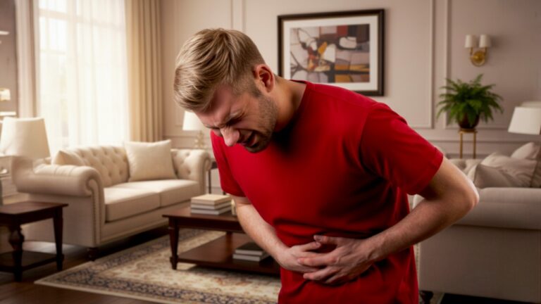 Un homme souffrant de douleur