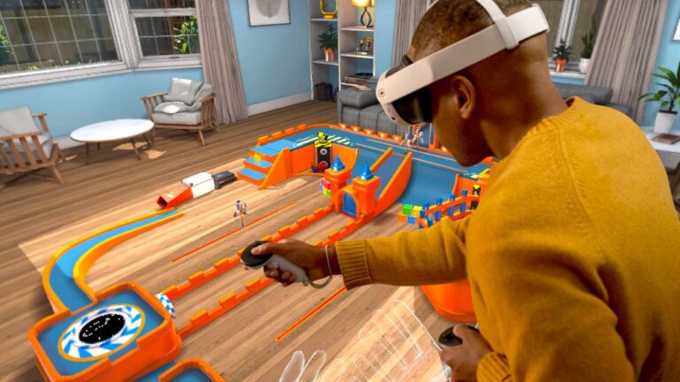 un home jouant à House of Golf VR