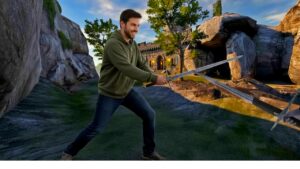 Un homme jouant à Blade & Sorcery : Nomad