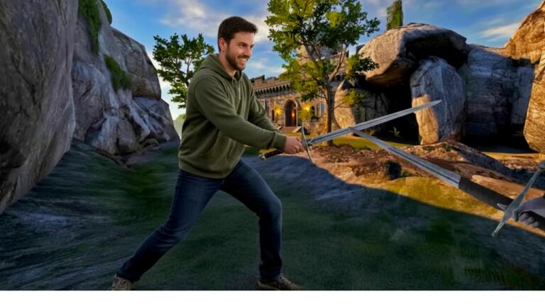 Un homme jouant à Blade & Sorcery : Nomad