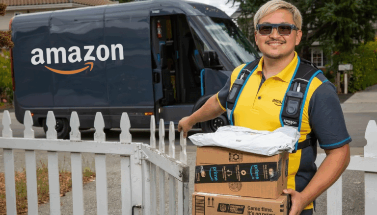 livreur Amazon en luenttes