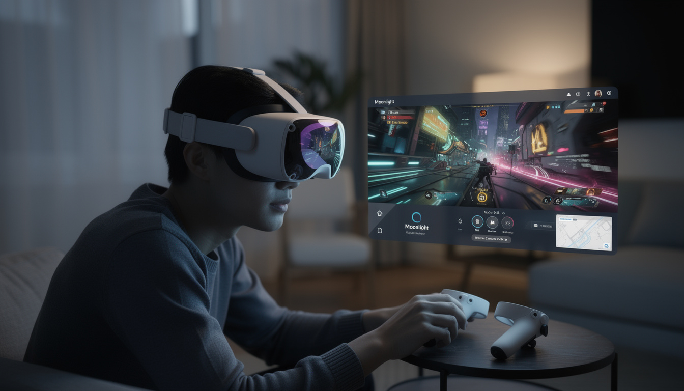 découvrez comment profiter de vos jeux pc en 3d sur meta quest 3 grâce à moonlight android xr pour une expérience immersive et sans fil.