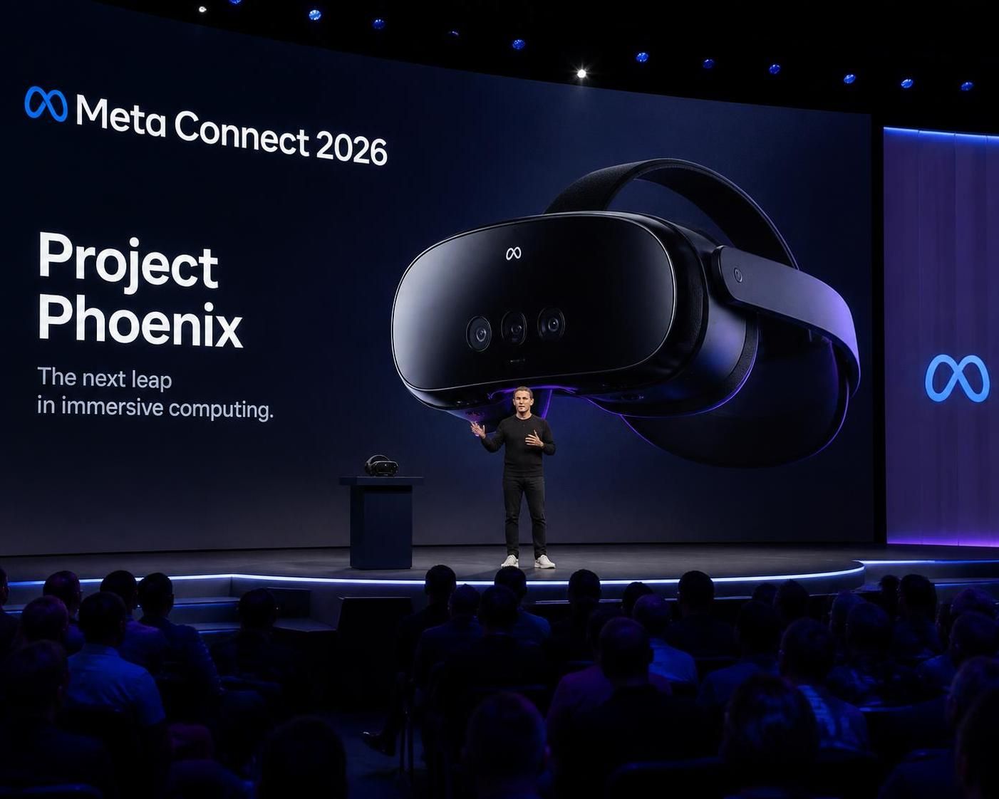 meta présente son casque de réalité mixte de nouvelle génération lors de connect, offrant une expérience d'appels holographiques immersive et innovante.