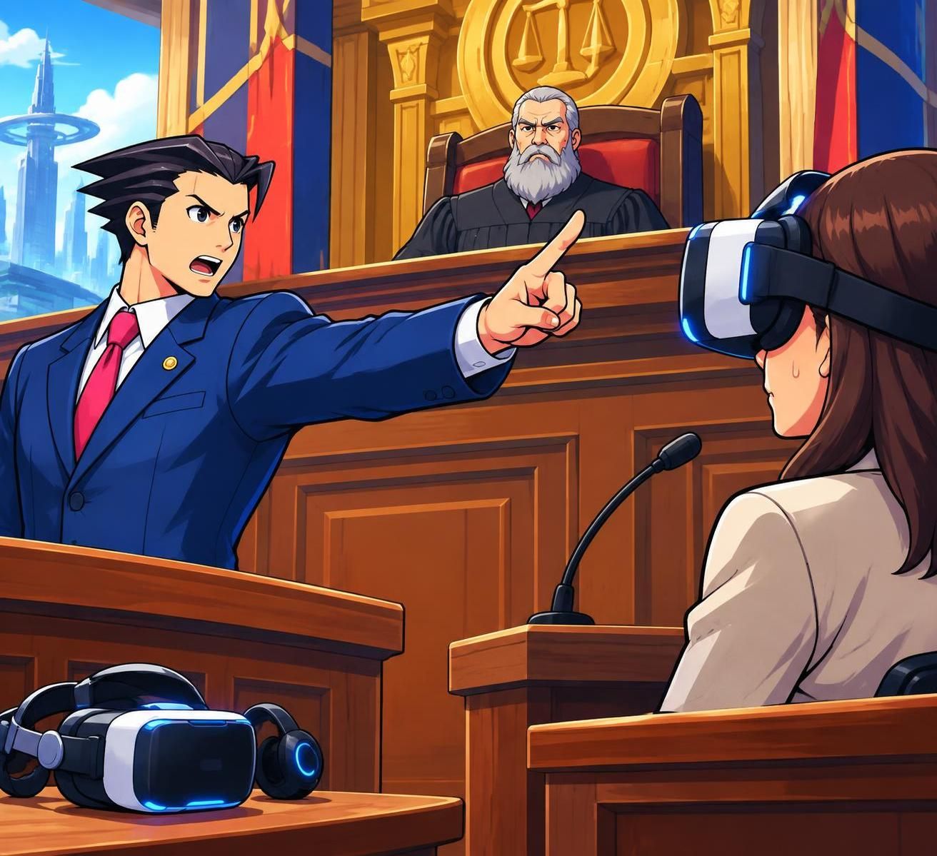 phoenix wright débarque en réalité virtuelle : examinez les preuves, défendez vos clients et criez « objection ! » au cœur du tribunal.