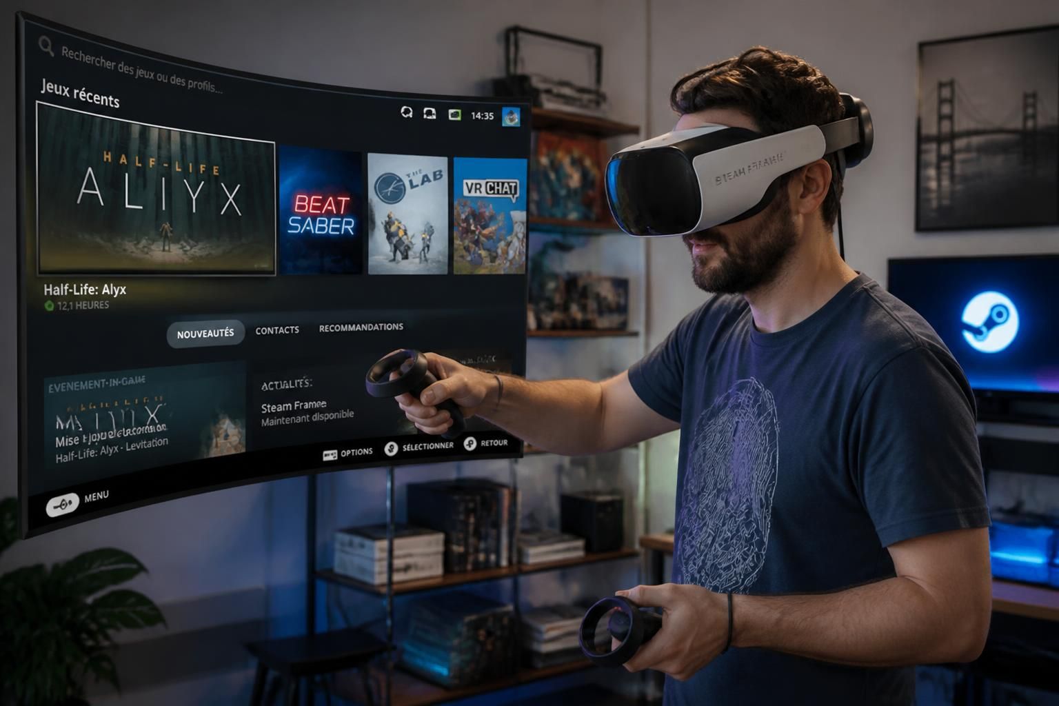 découvrez steam frame, la solution innovante pour utiliser la réalité virtuelle sans avoir besoin d'un pc compatible ou d'un ordinateur. profitez d'une expérience immersive simplifiée et accessible à tous.